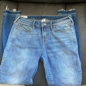 True Religion Mid-rise super skinny jeans.